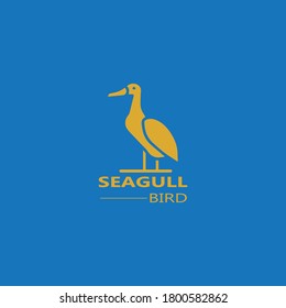 Plantilla de diseño vectorial del icono del logotipo de la gaviota - Vector
