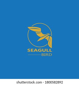 Seagull  Bird logo icon  vector designs template  - Vector