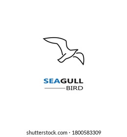 Seagull  Bird logo icon  vector designs template  - Vector