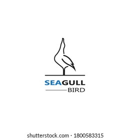 Seagull  Bird logo icon  vector designs template  - Vector