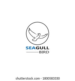 Seagull  Bird logo icon  vector designs template  - Vector