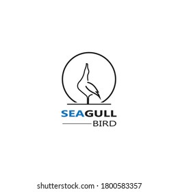 Plantilla de diseño vectorial del icono del logotipo de la gaviota - Vector