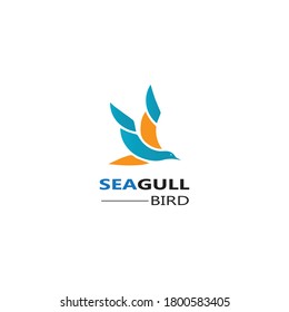 Seagull  Bird logo icon  vector designs template  - Vector