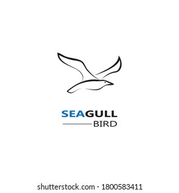Seagull  Bird logo icon  vector designs template  - Vector