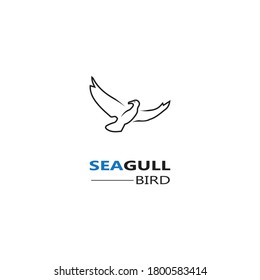 Seagull  Bird logo icon  vector designs template  - Vector