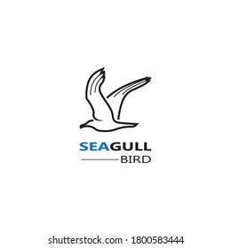 Seagull  Bird logo icon  vector designs template  - Vector