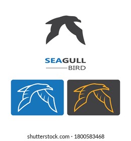 Seagull  Bird logo icon  vector designs template  - Vector
