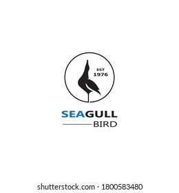 Seagull  Bird logo icon  vector designs template  - Vector