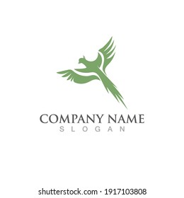 Diseño de la plantilla de imagen vectorial del logotipo de ave de gaviota
