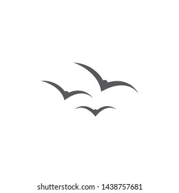 Seagull bird symbol and icon Logo Template vector