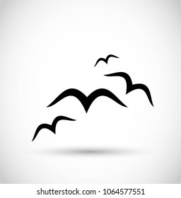 Seagull/ birds icon vector
