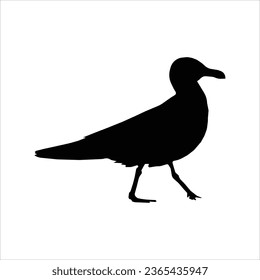 seagull black icon stock illustration.