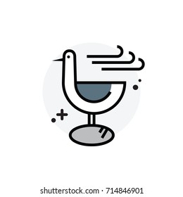 Seagull concept Isolated Line Vector Illustration editable Icon