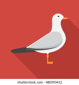 seagull flat icon. You can be used seagull icon for several purposes like: websites, UI, UX, print templates, promotional materials, info-graphics, web and mobile phone apps.