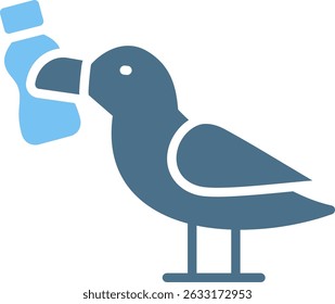 Seagull Glyph Two Colour Icon