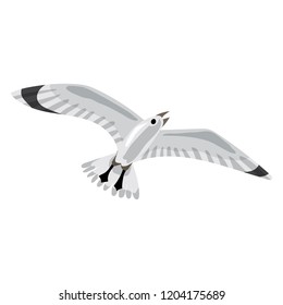 Seagull icon. Cartoon of seagull vector icon for web design isolated on white background