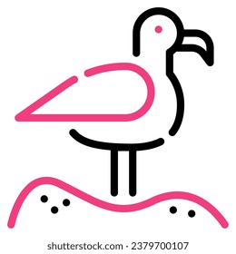 Seagull Icon illustration, for uiux, web, app, infographic, etc