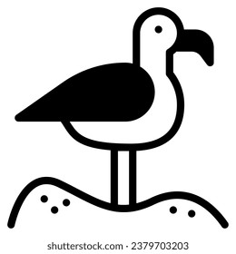 Seagull Icon illustration, for uiux, web, app, infographic, etc