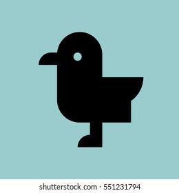 seagull icon. isolated sign symbol