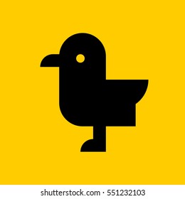 seagull icon. isolated sign symbol