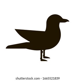 Icono de gaviota sobre fondo blanco. Ilustración vectorial en estilo plano. EPS 10.