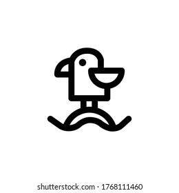 Seagull Icon , Sea symbol.