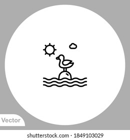 Seagull icon sign vector,Symbol, logo illustration for web and mobile