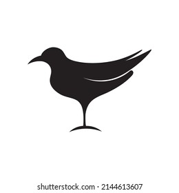 Seagull icon template vector design
