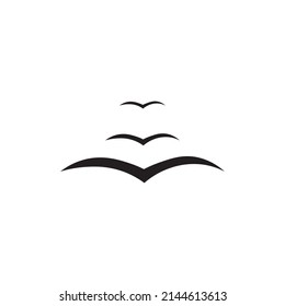 Seagull icon template vector design
