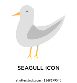 Seagull icon vector isolated on white background for your web and mobile app design, Seagull logo concept