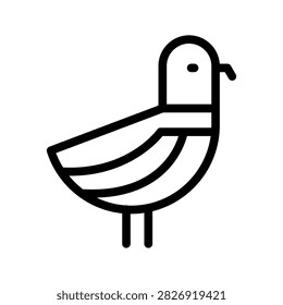 Seagull Icon Vector Symbol Design Illustration