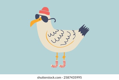 Seagull illustration vector graphics file