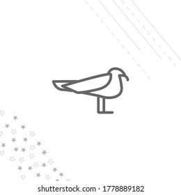 seagull isolated line icon for web and mobile