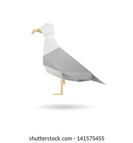 Seagull isolated on a white backgrounds