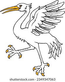 Ilustración de vectores de insignia de símbolo del Reino de Gaviota