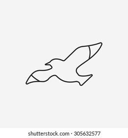 Seagull line icon