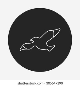 Seagull line icon