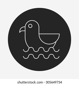 Seagull line icon