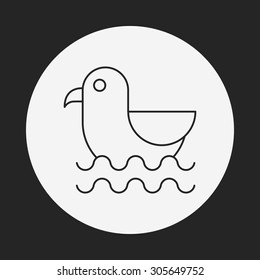 Seagull line icon