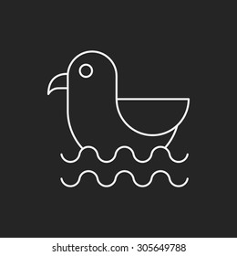 Seagull line icon
