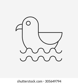 Seagull line icon