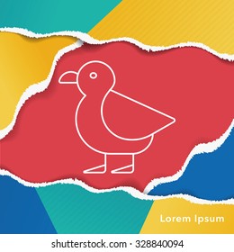Seagull line icon
