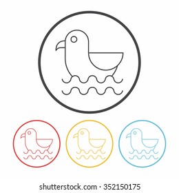 Seagull line icon