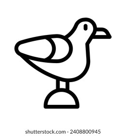 seagull line icon illustration vector graphic. Simple element illustration vector graphic, suitable for app, websites, and presentations isolated on white background