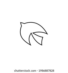 Seagull line icon. Simple style travel company background symbol. Travel company logo design element. T-shirt printing. Vector for sticker.