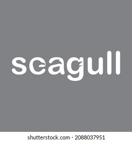 seagull logo concept a combination of writing and bird images