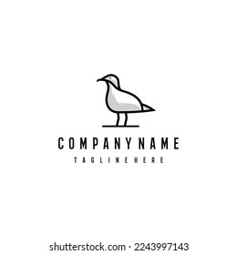 Seagull logo design. Awesome seagull logo. A seagull logotype. Animal logo design
