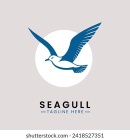 vector de plantilla de diseño de logotipo de gaviota