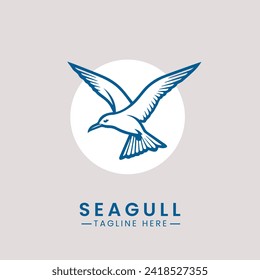 vector de plantilla de diseño de logotipo de gaviota