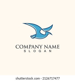Seagull Logo design, themes, templates graphic elements wildlife animal icon